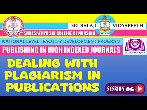 06 Dealing with plagiarism in publications | Publishing in High Indexed Journals