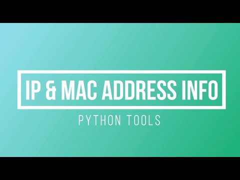 IP info & mac info python tool