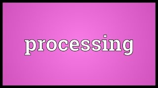 Processing Meaning