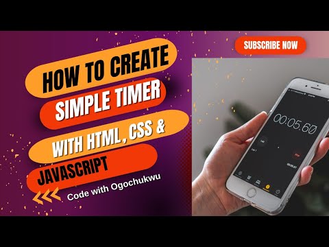 How to create simple timer with HTML, CSS and JavaScript