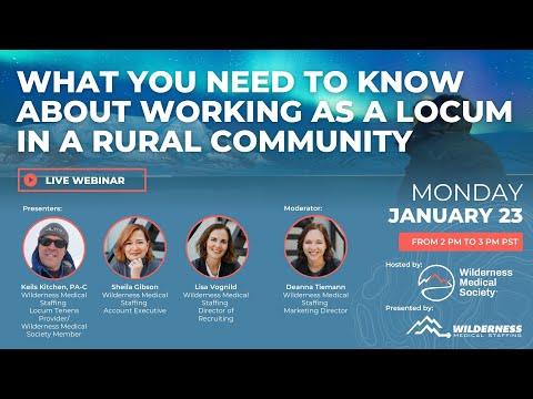 Webinar: What You Need to Know About Working as a Locum in a Rural Community