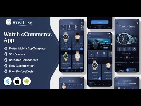 WristLuxe - D2C Watch eCommerce Store Flutter Mobile App Template | Android & iOS UI Kit