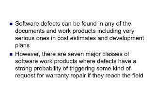 Software Defects   I