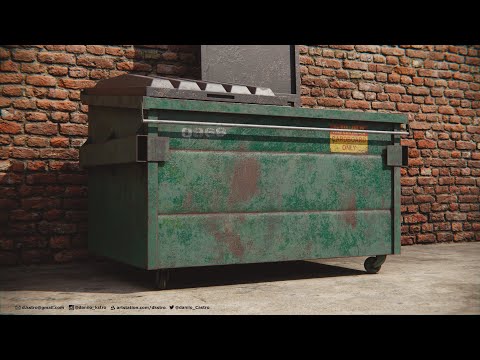 Garbage Container | 3D model | Textures 4k