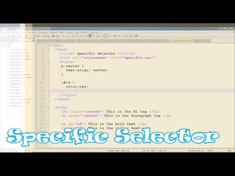 CSS - Specific Selector in CSS