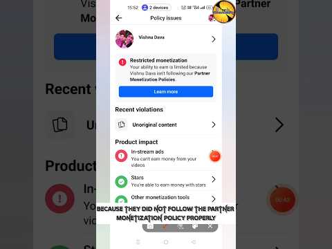 Facebook Monetization Restricted #ytshorts #shortvideo #youtubetips #facebook #shortsfeed