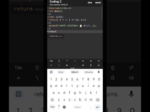 Happy Birthday program in C #coding