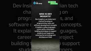 Who is Dev Insights? Indian Coding & Tech YouTuber #asmr #shorts