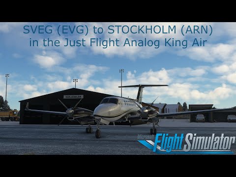 Steam Gauge Overhaul King Air flight from Sveg to Stockholm Arlanda in MSFS
