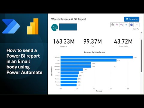 How To Send A Power BI Report As An Email Body Using Power Automate