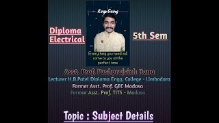 Diploma Electrical Engineering 5th Semester Subjects - Polytechnic Electrical 5th sem Subject list