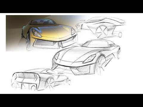 Sports car sketch 스포츠카 그리기