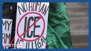 Hoosiers across Indy metro protest immigration enforcement in Indiana