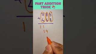 FAST Addition TRICK | BrushMyQuant #shorts  #mathtrick #mathhack #additionhack #additiontrick