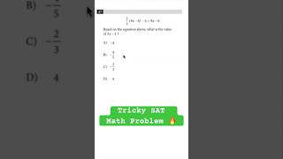 Solving algebraic Equations #Shorts #maths #satprep