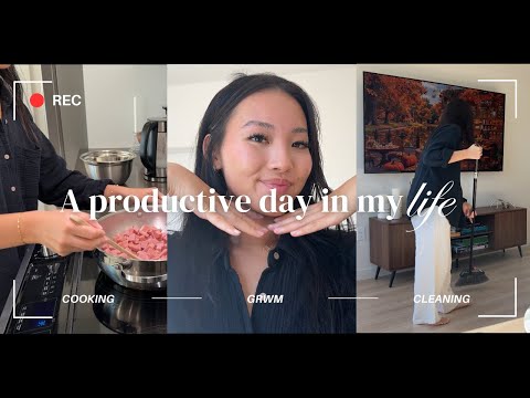 PRODUCTIVE SLOW DAY IN MY LIFE⋆౨ৎ˚⟡˖ ࣪ realistic cleaning day!