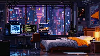8-bit Lofi Coding Mix – BitLoft A2: // Rainy City Cartridge