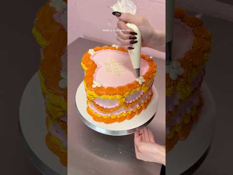 Cake decorating tutorial 🫶 #cake #cakedecorating #heartcake #cakeoftheday #cakes #caketutorial