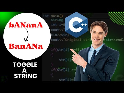 C++ code to toggle a string | #coding Geeks_for_Geeks problem
