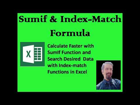 Index-Match and Sum-If Functions  in Excel