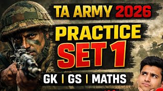 TA Army 2026 Practice Set 1 | GK GS Maths | Real Exam Level Questions || comment your score
