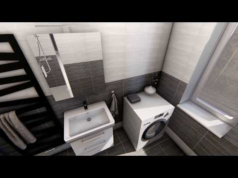 3D video prohlídka koupelny// Rendering video Full HD - Virtual tour