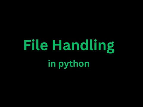 File handling in python | python for beginners