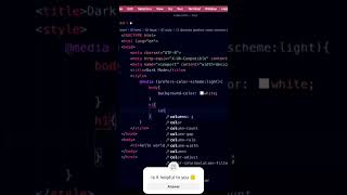 Light and Dark theme colour scheme #webdevelopment #programming #html #css #ai #react #mern #php #cs