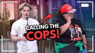 I Debated Trump Supporters... COPS GOT CALLED!