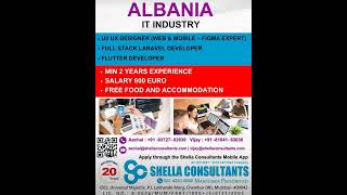 Work in Europe! UI/UX, Laravel, Flutter Jobs in Albania – Apply Now