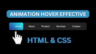 Animated Navigation Menu Bar using HTML CSS | Animation Hover Effective | @Codingwork #coding