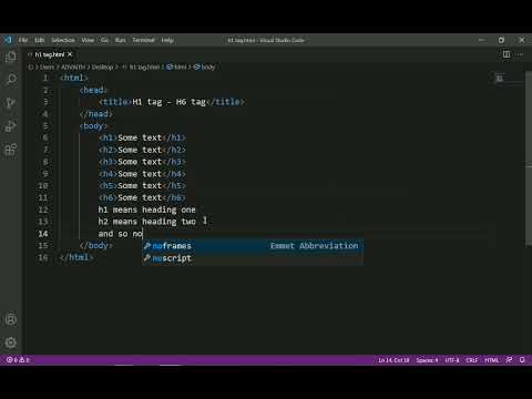 H1 Tag to H6 Tag | How to use