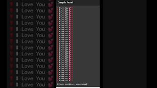 I love you 100 times in a minute #code coding love video