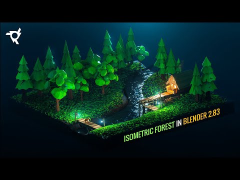 How to make an Isometric Forest in Blender 2.83 | 10 minute scene breakdown