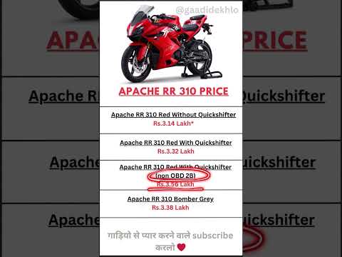 Apache RR 310 price in india