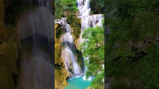 Kuang Si Falls 🇱🇦 Laos’ Hidden Waterfall Paradise! #shorts