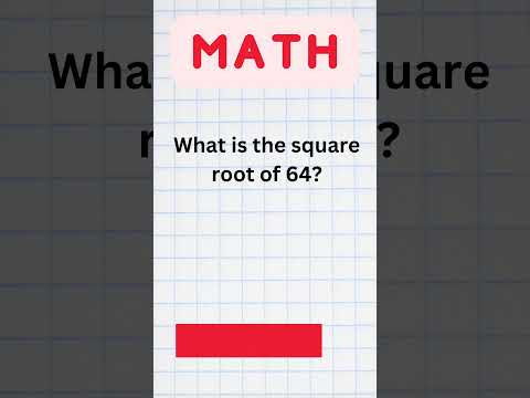 Square root of 64.