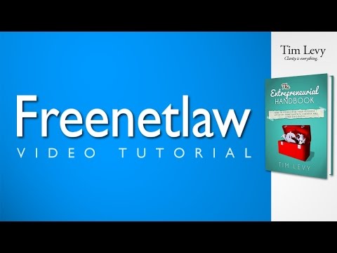Freenetlaw Tutorial - A Video Tutorial on How to use Freenetlaw to Create Legal Disclaimers