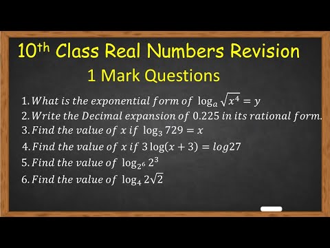 10th Class Maths Revision || 1 Mark Questions || ismarMaths in Telugu