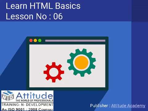 Learn Advanced and Basic HTML - Lesson 6