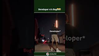 Developer v/s Bug🤣🤣 #webcoding #like #memes #htmlmemes #funny #coding #webcode