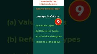 Multiple Choice Question - Q003 - Dotnet Scholar #Shorts #CSharp #Dotnet #developer #programmer