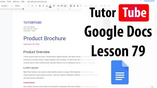 Google Docs Tutorial - Lesson 79 - Ruler