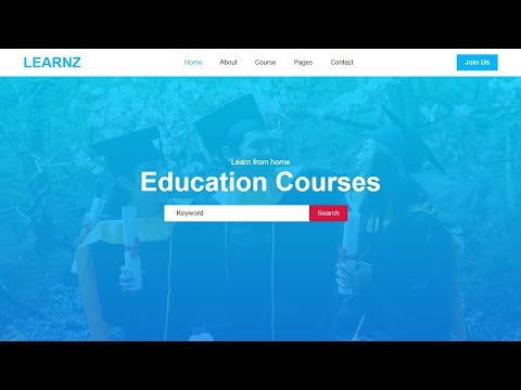 How To Build Education Website Using Only HTML & CSS | Legendary Top Coder