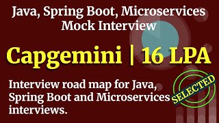 Capgemini Java, Spring Boot and Microservices Mock Interview