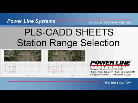 PLS-CADD Sheets Station Range Selection