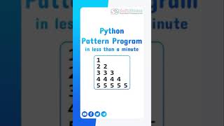 Python Pattern Program |  Number Pattern | Triangle  #shorts #python #patternshorts #patternprograms