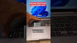 How to on Laptop keyboard light Samsung | Laptop keyboard light turn on | Samsung Galaxy book 4