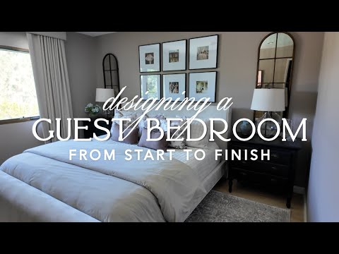 GUEST BEDROOM DESIGN & TOUR | Designing a bedroom from start to finish with cozy, elevated decor!