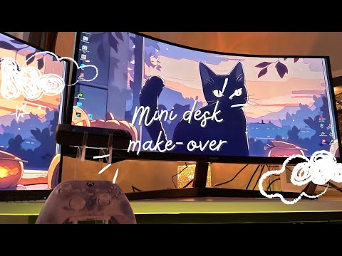 mini desk make-over | Temu, cozy lights